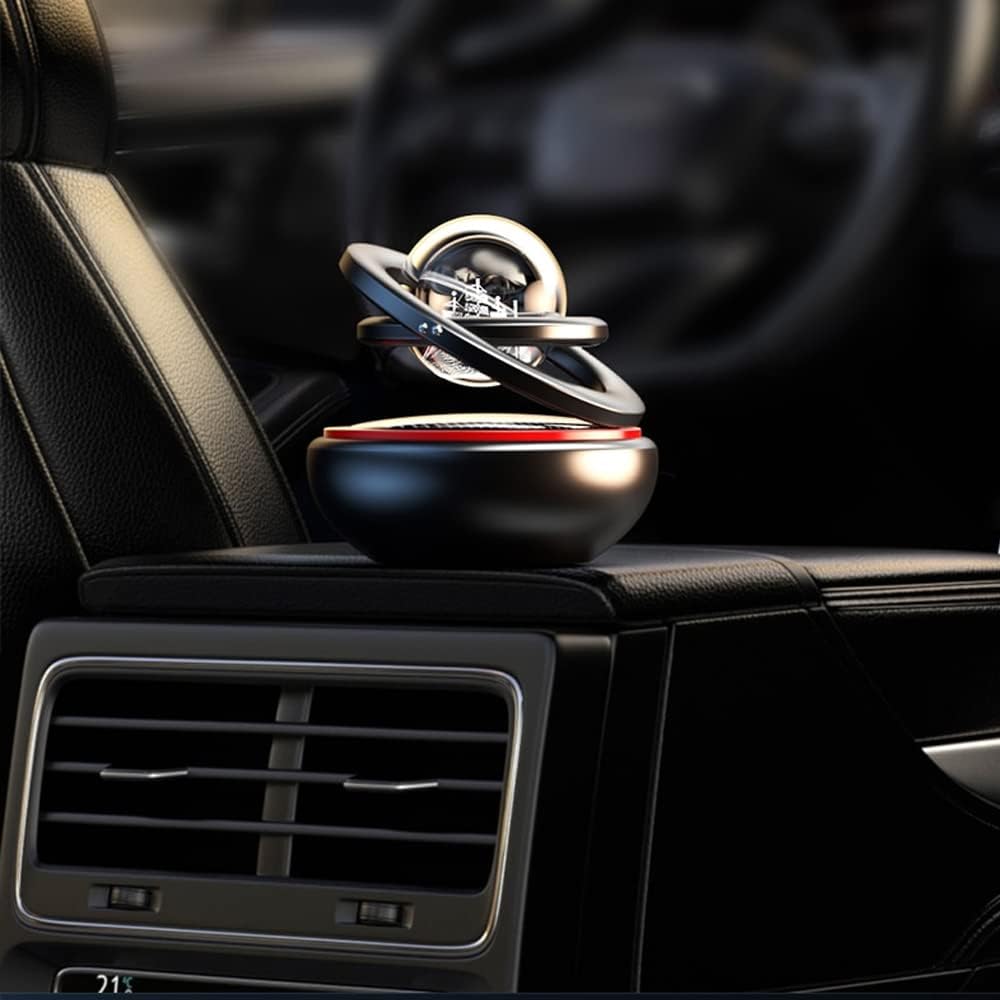 Solar Car Air Freshener Rotating Aromatherapy