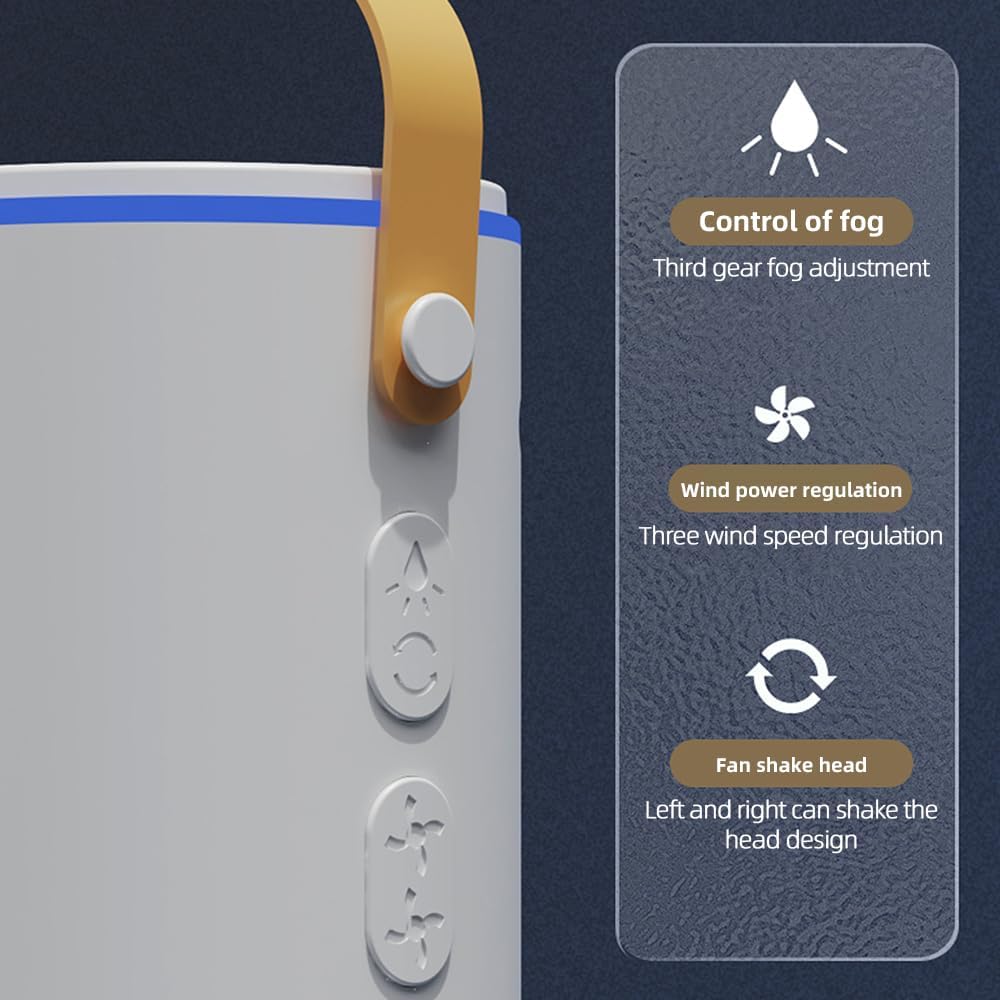 Three-speed colorful lights Fan