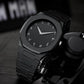 All-Black Men's Quartz Watch with Arabic Numerals