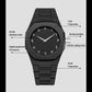 All-Black Men's Quartz Watch with Arabic Numerals