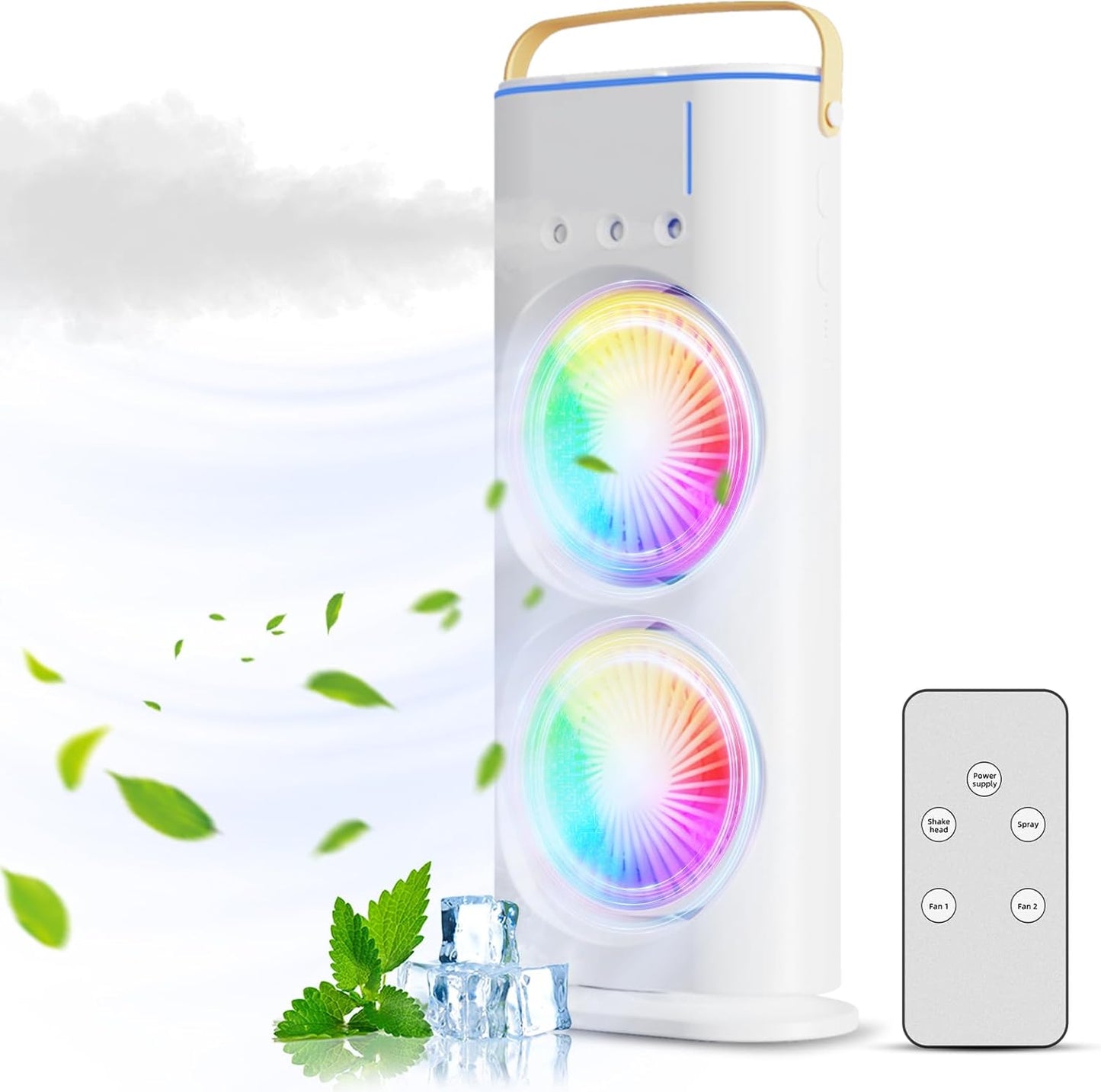 Three-speed colorful lights Fan