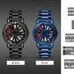 Men's Creative 3D Car Wheel Rotating Wrist Watch